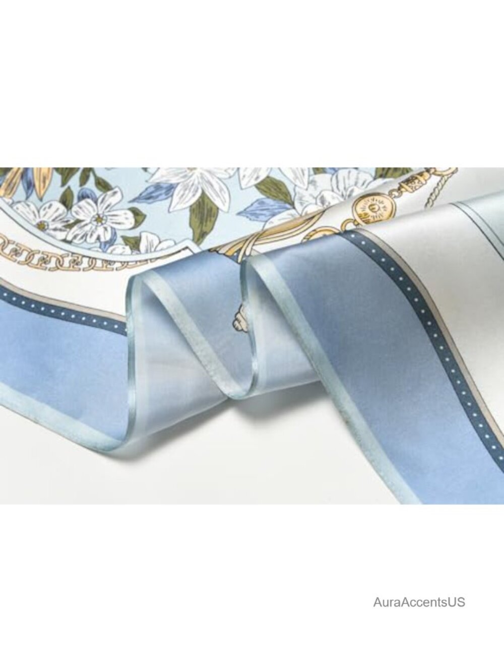 100% Pure Mulberry Silk Scarf 35" Large Square Lightweight Headscarf Shawl Gift - Picture 3 of 6